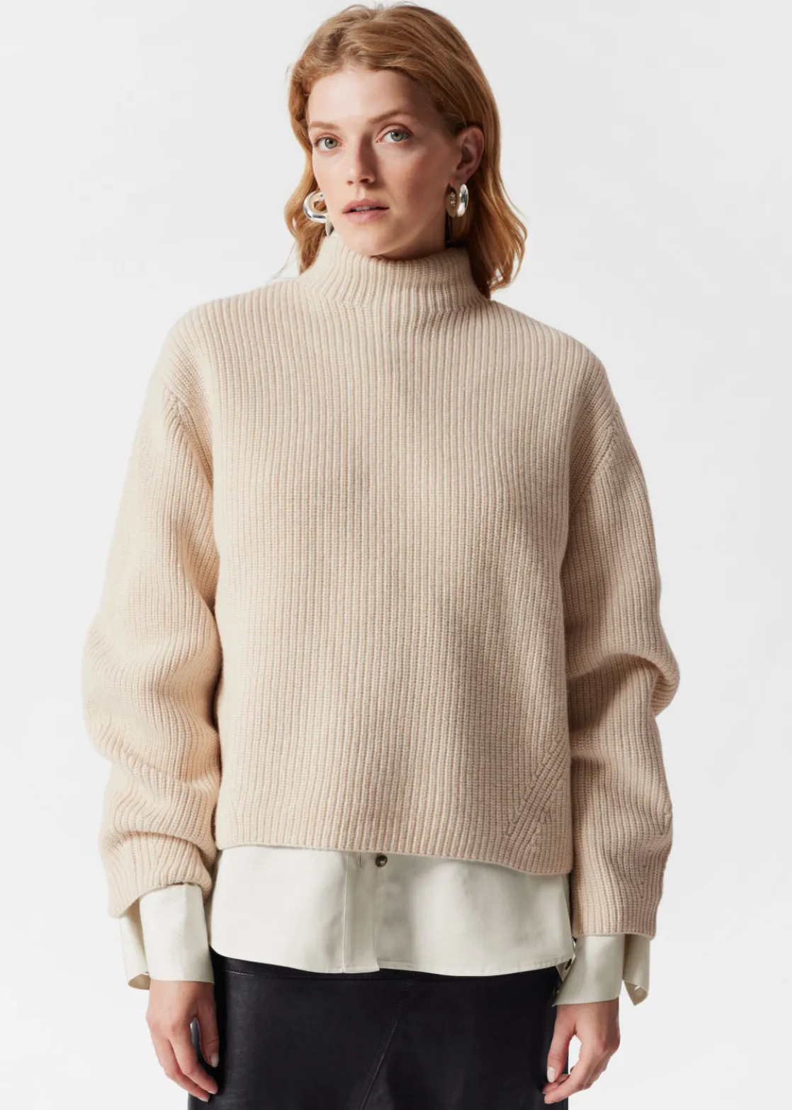 Mock Neck Merino Sweater