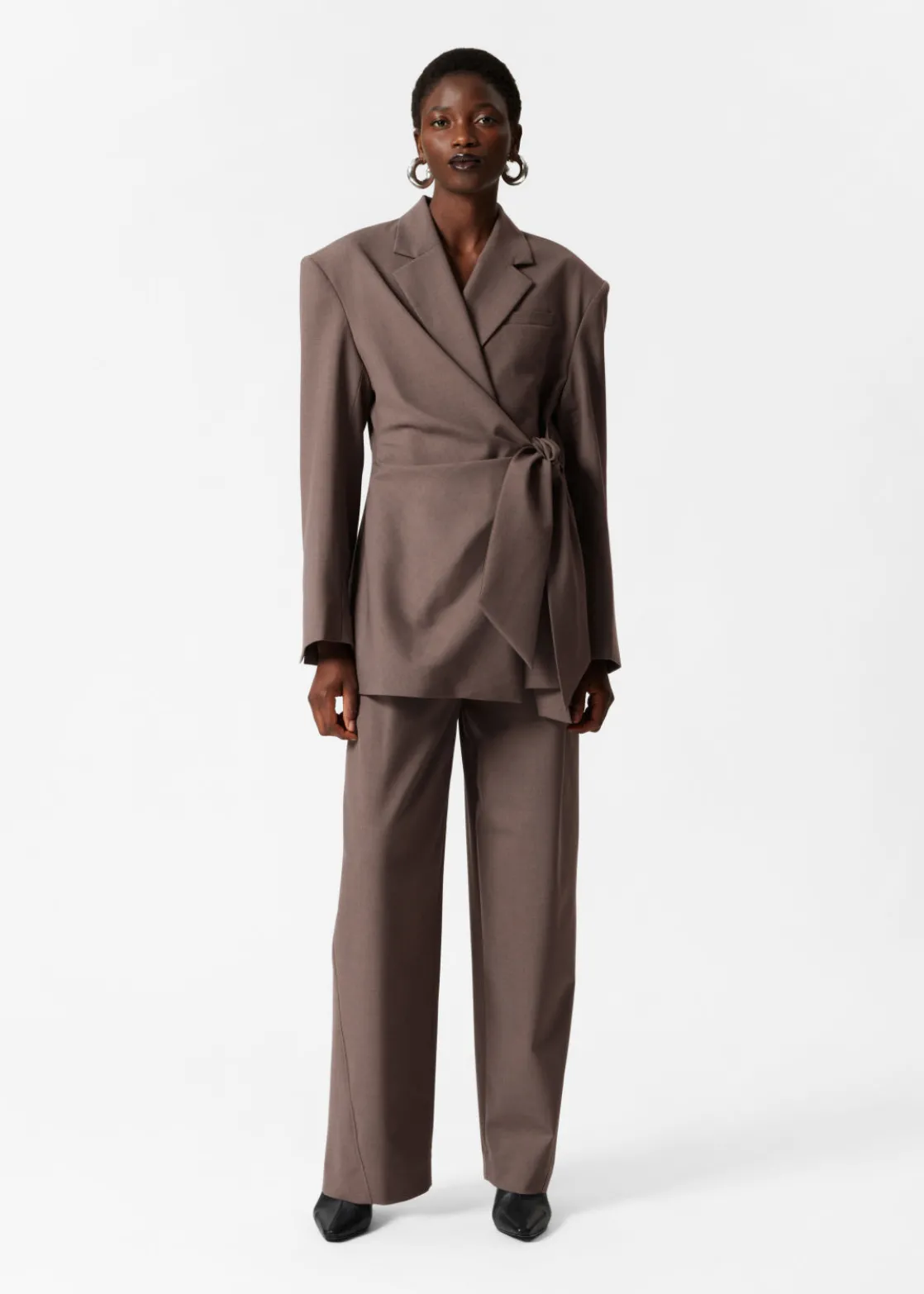 Tailored Barrel-Leg Trousers