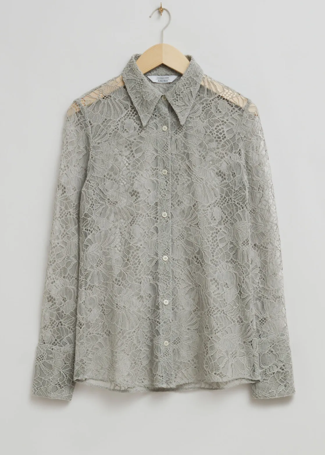 Slim-Fit Lace Shirt