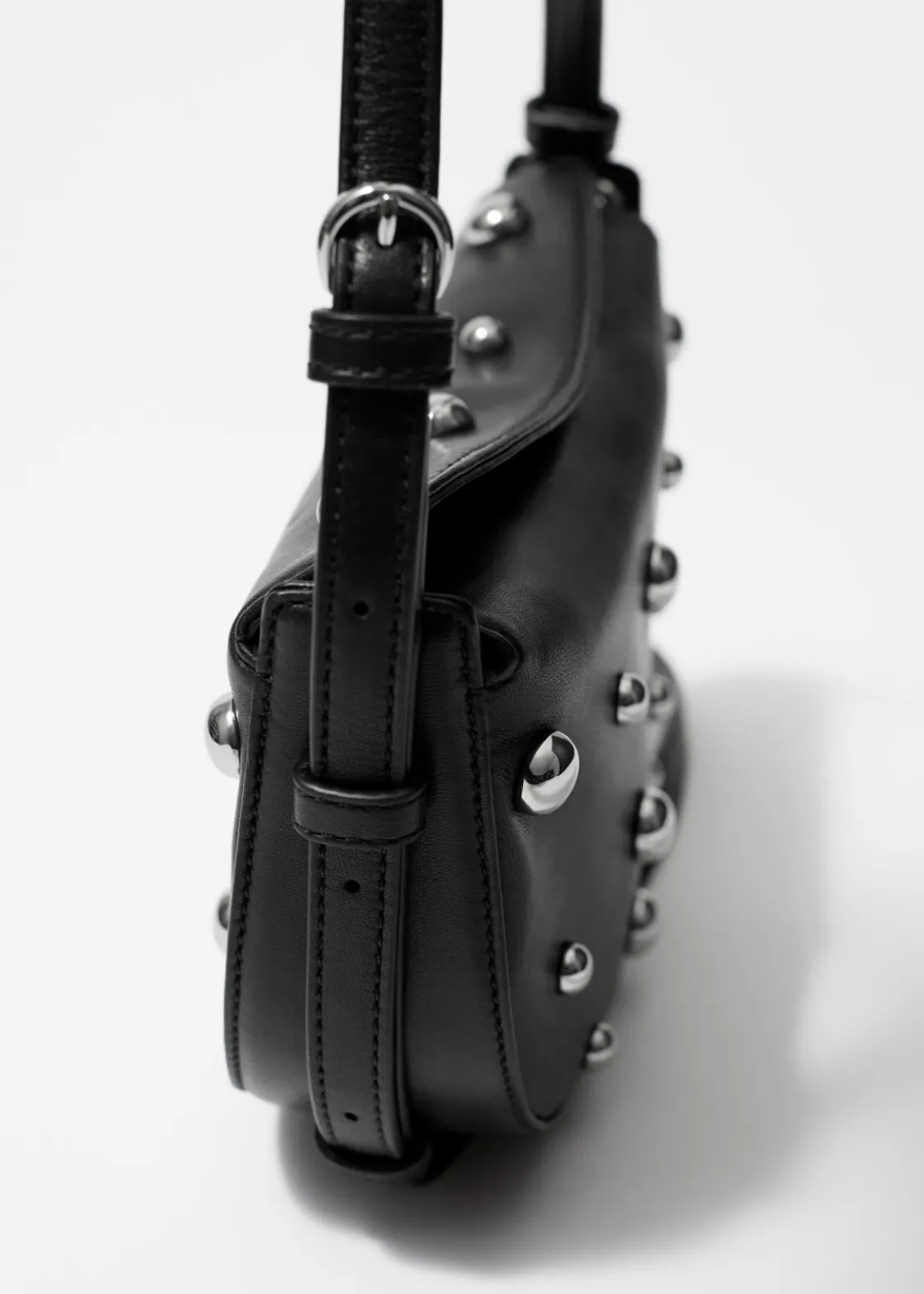Studded Leather Shoulder Bag