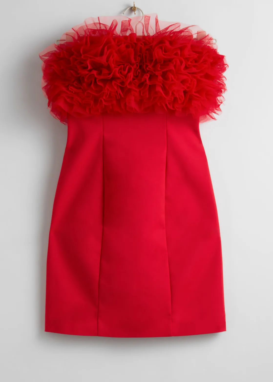 Ruffled Tube Mini Dress