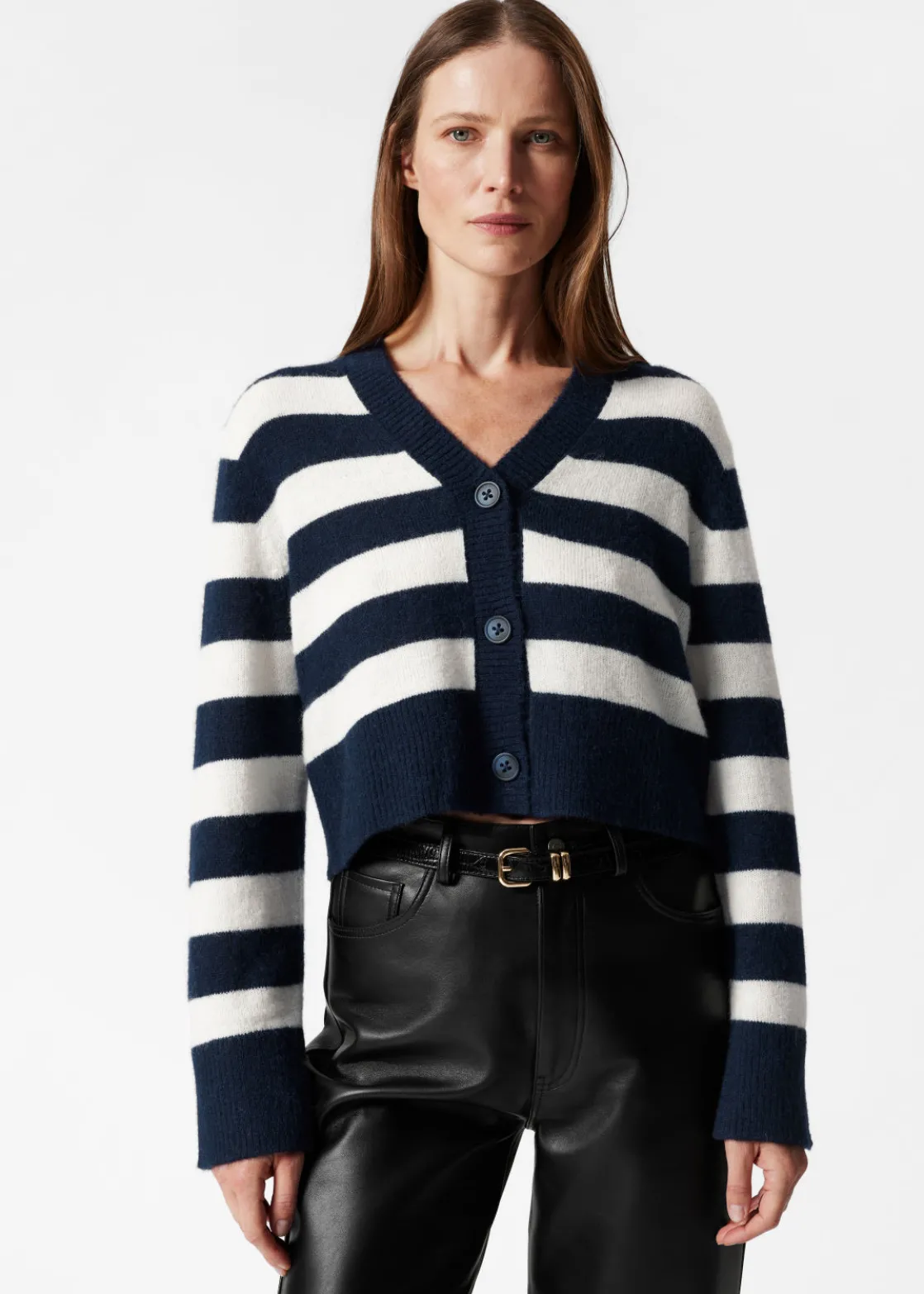 Cropped Knit Cardigan