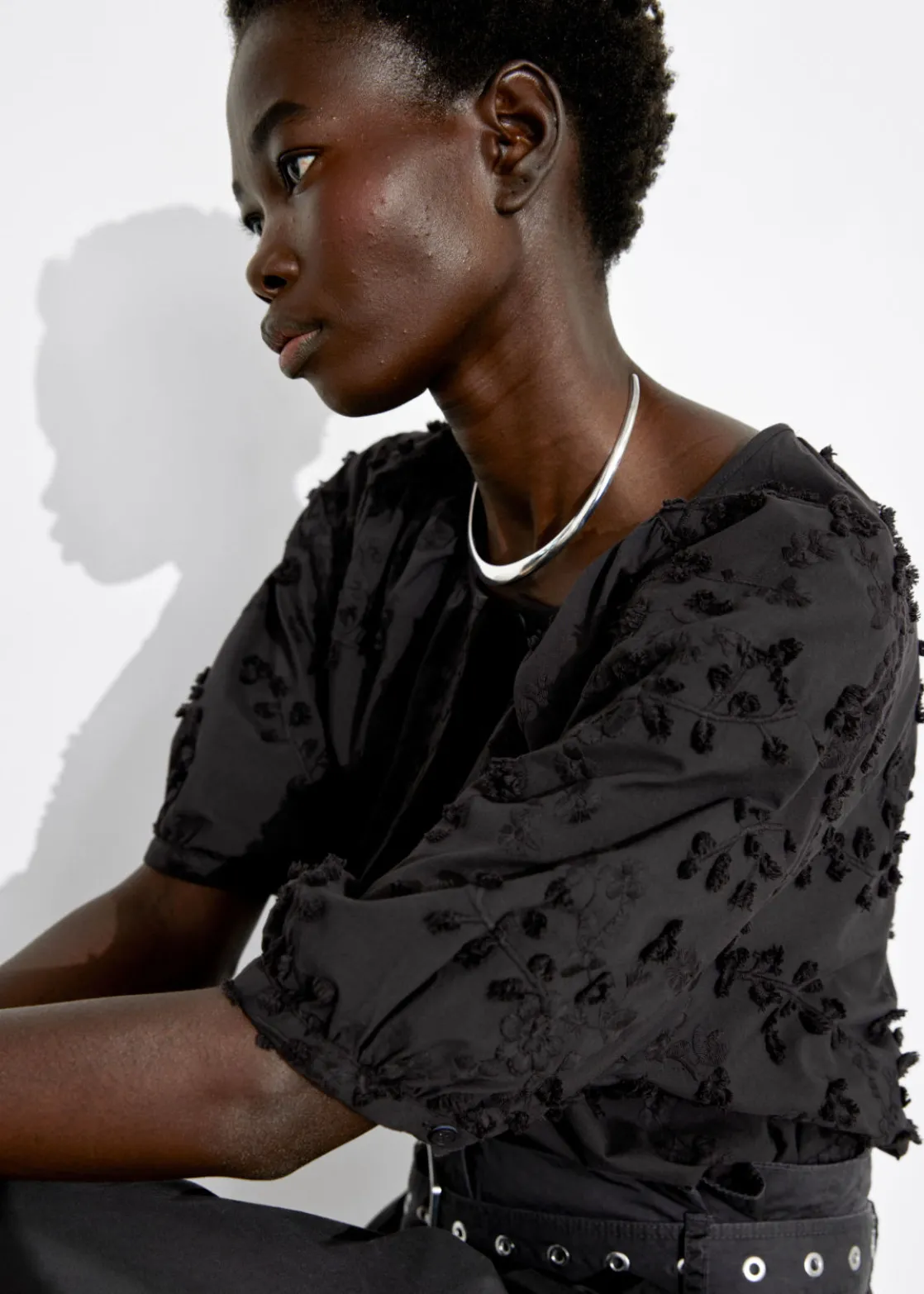 Oversized Puff-Sleeve Blouse