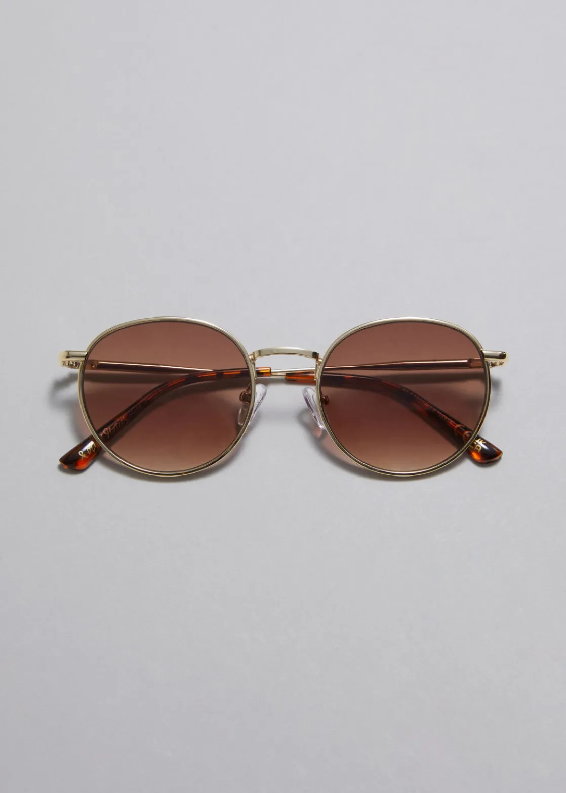 Slim Oval-Frame Sunglasses