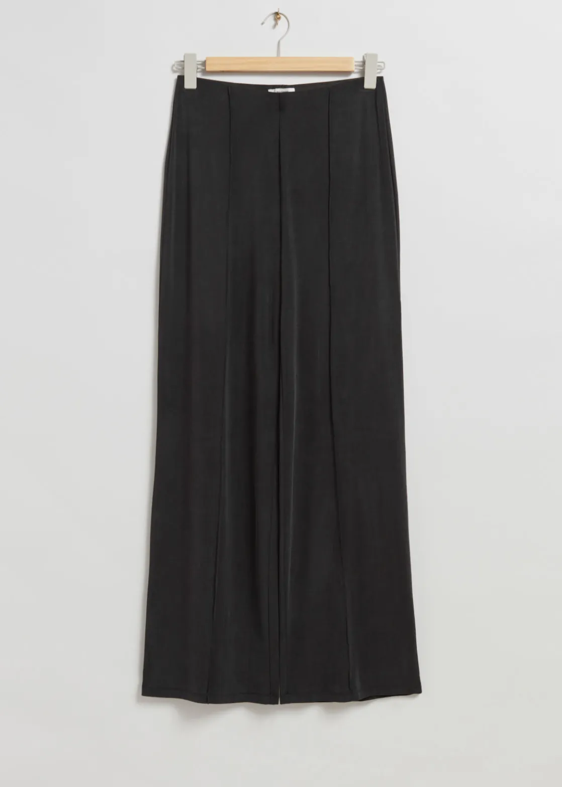 Cupro Pin Tuck Trousers