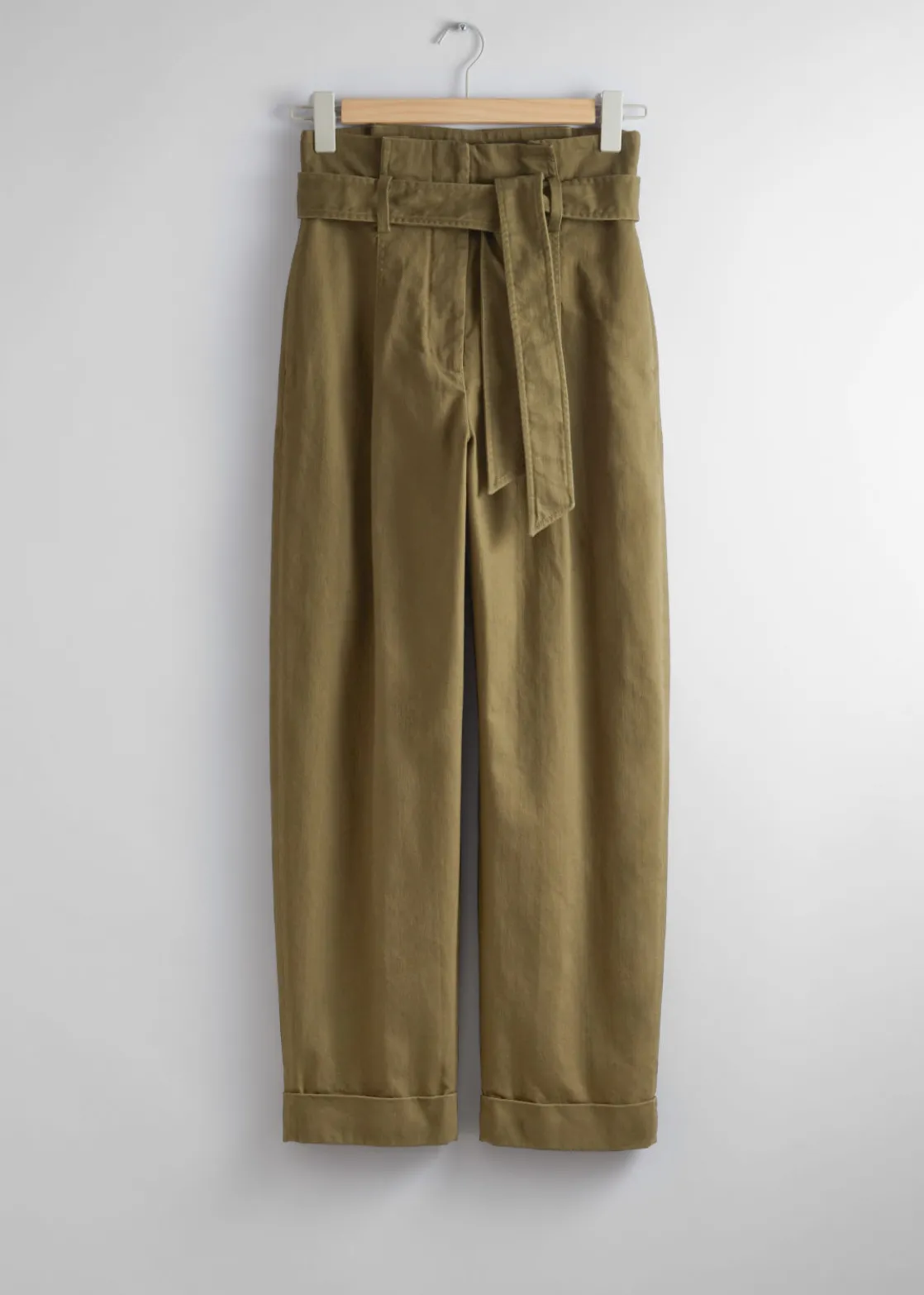 Cropped Paperbag Trousers