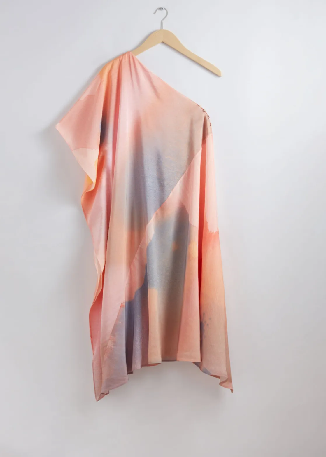 Asymmetric One-Shoulder Midi Dress