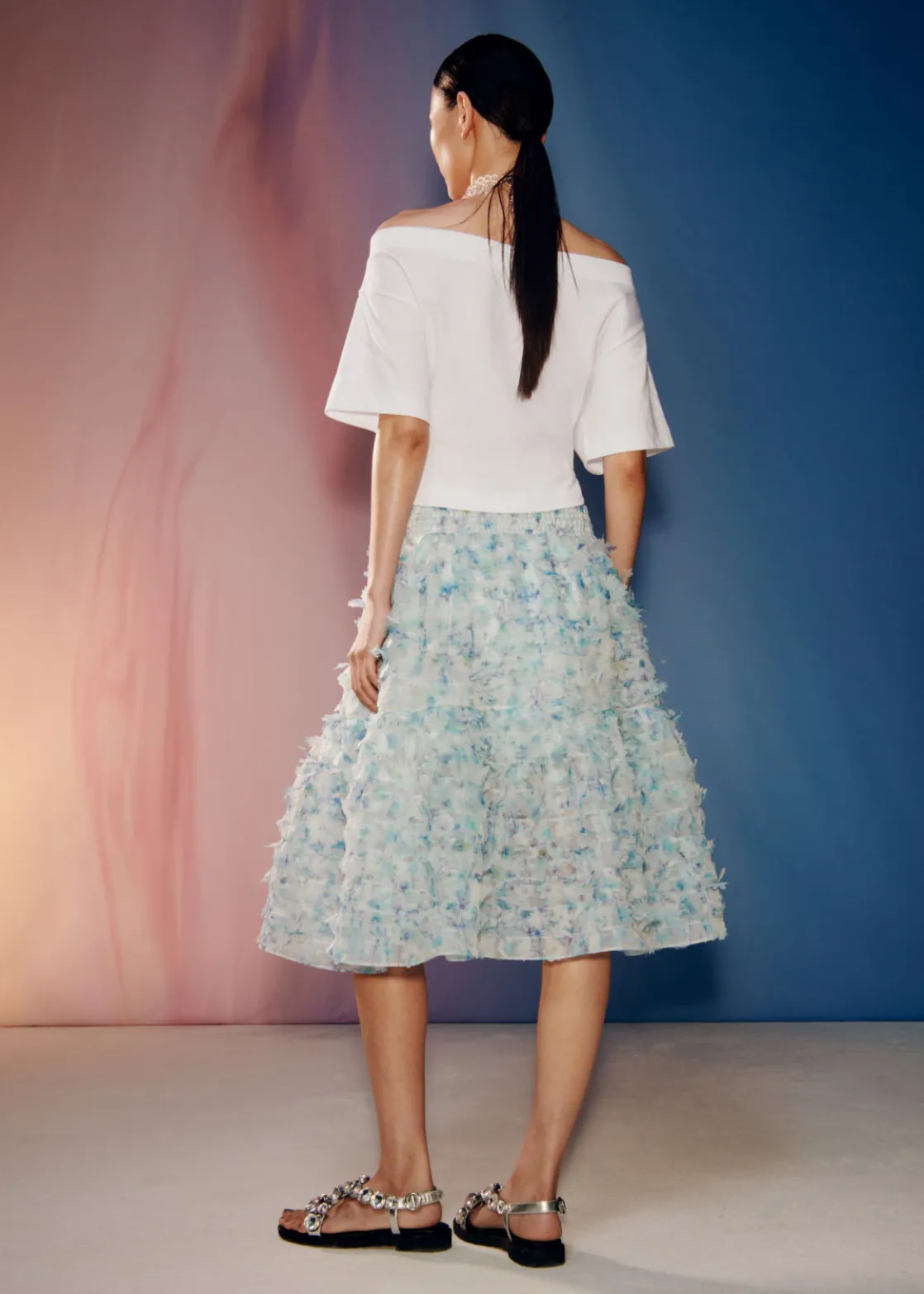 Beaded Off-Shoulder Top