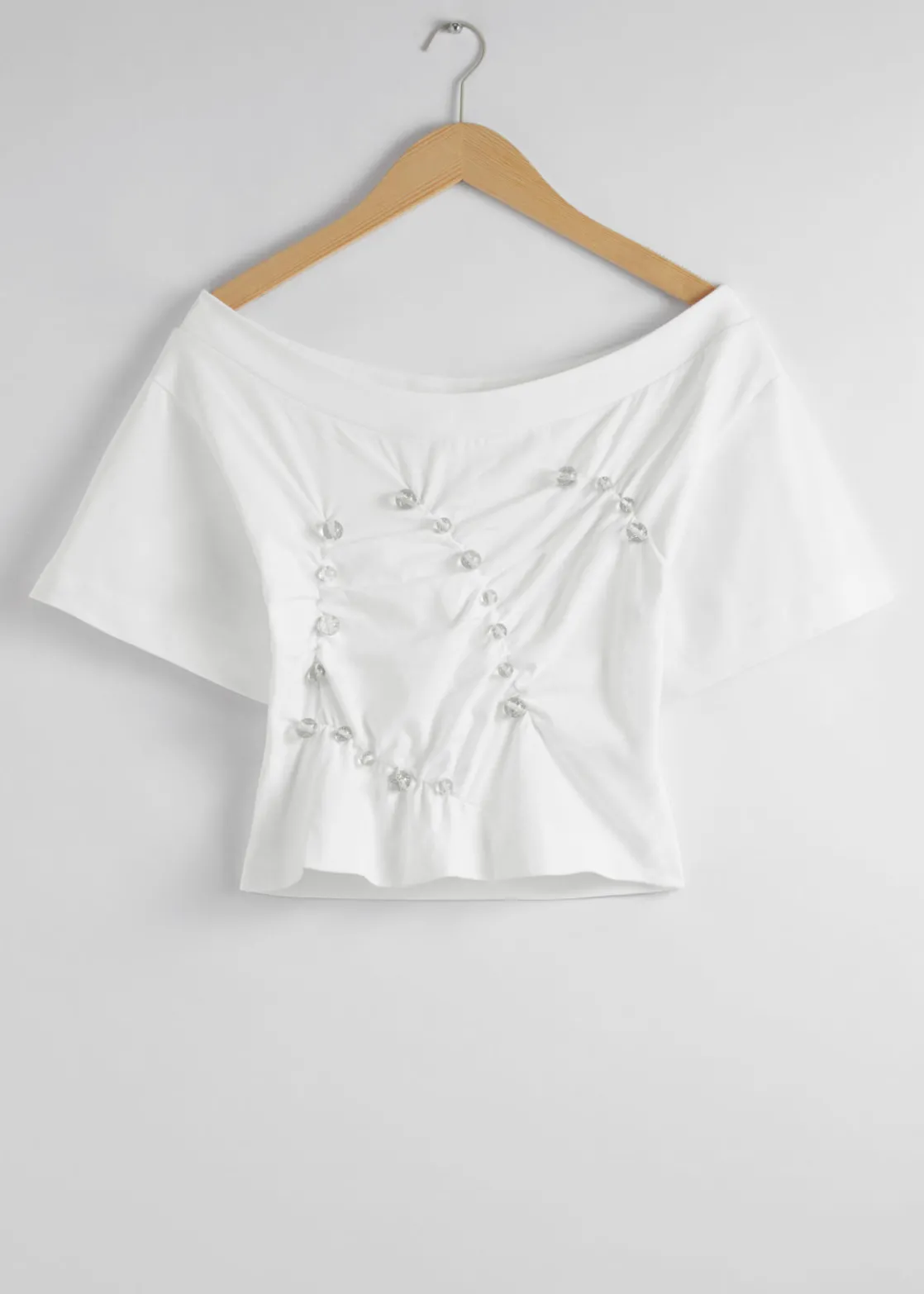 Beaded Off-Shoulder Top