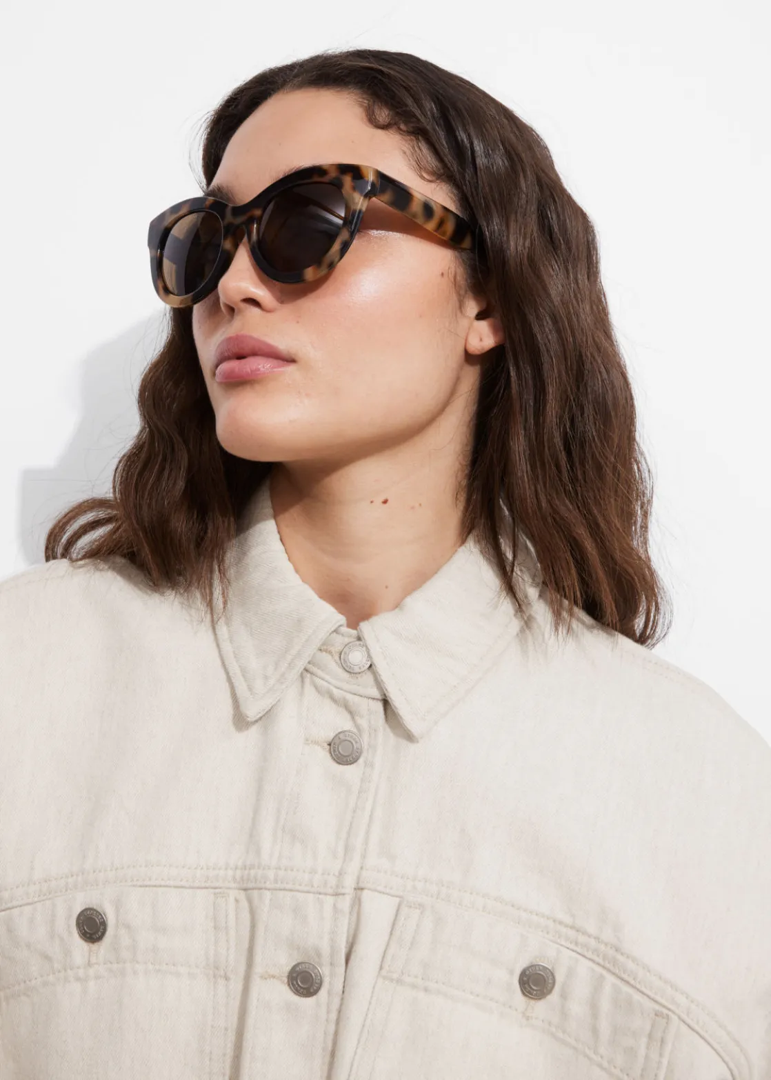 Oversized Round Lens Sunglasses