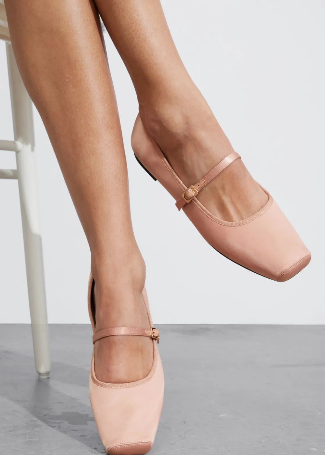 Square-Toe Ballet Flats