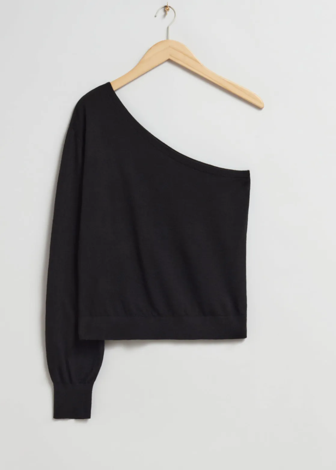 One-Shoulder Merino Top