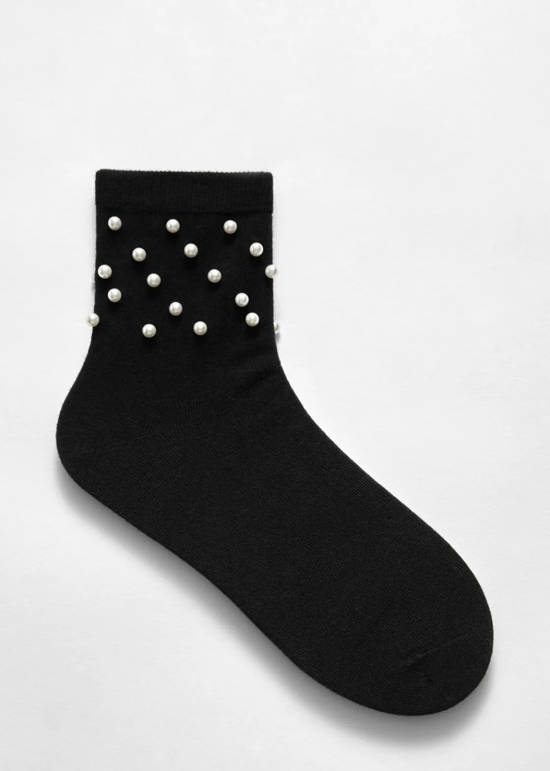 Pearl-Embellished Socks
