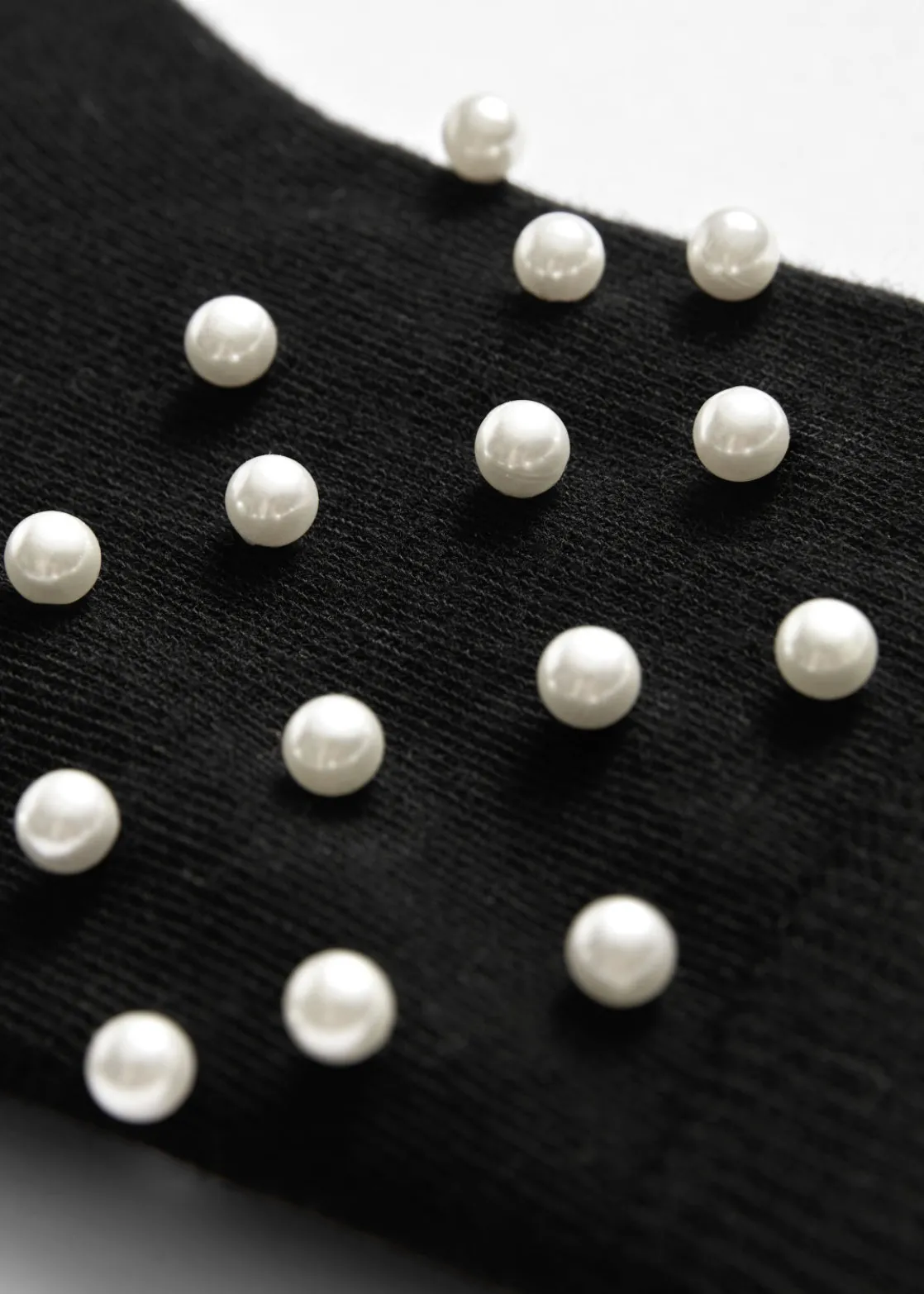 Pearl-Embellished Socks