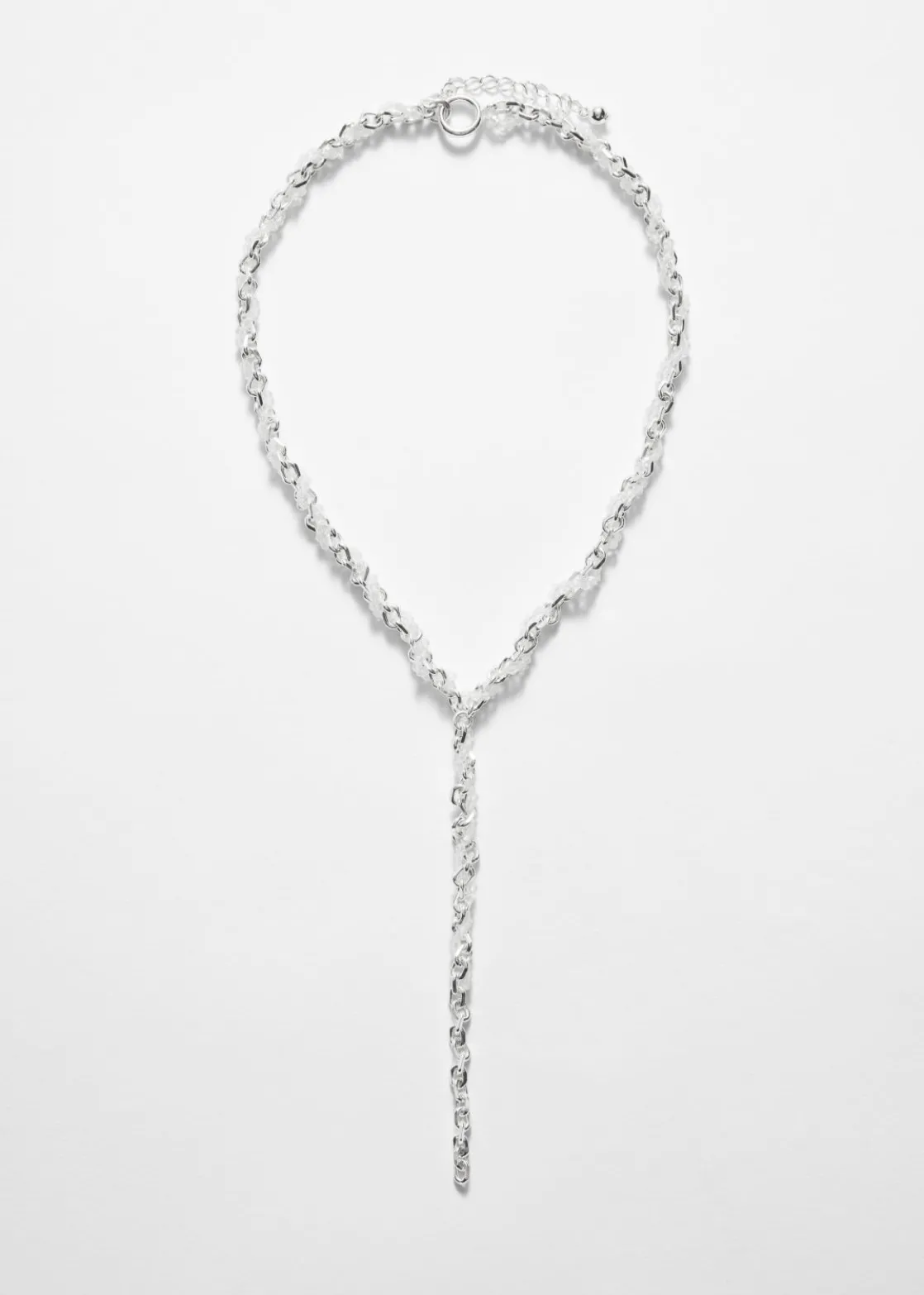 Crystal-Beaded Chain Necklace
