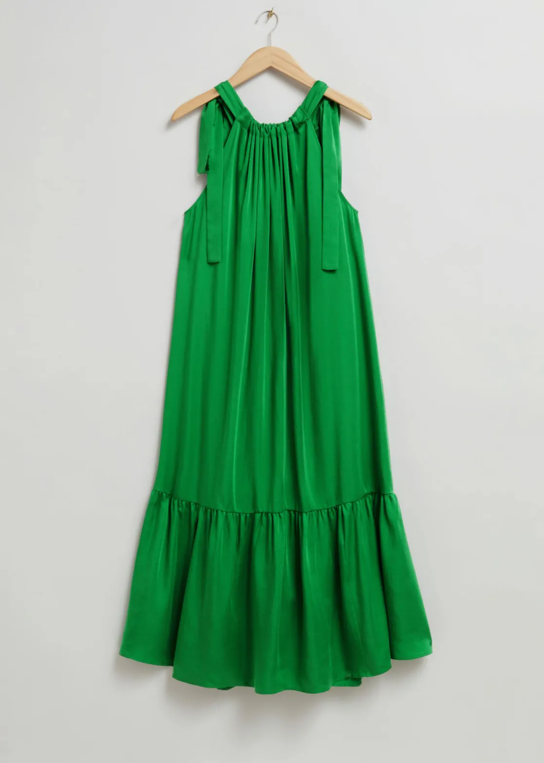 Gathered Sleeveless Midi Dress