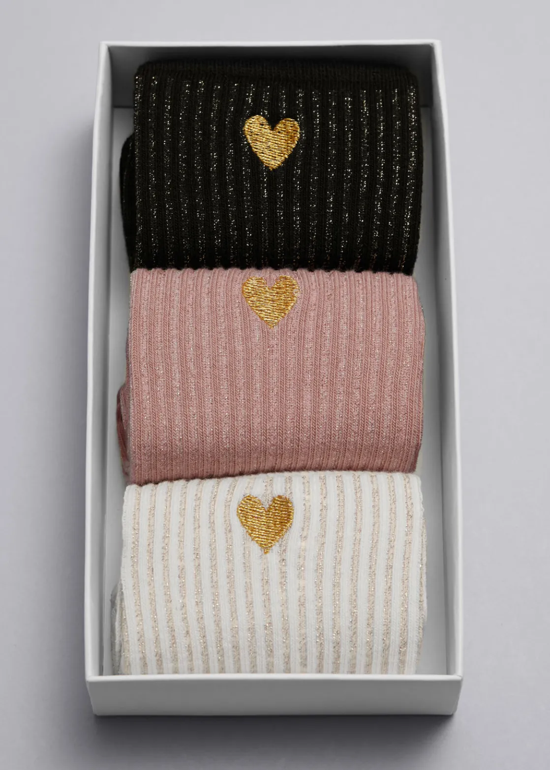 3-Pack Heart Socks Gift Set