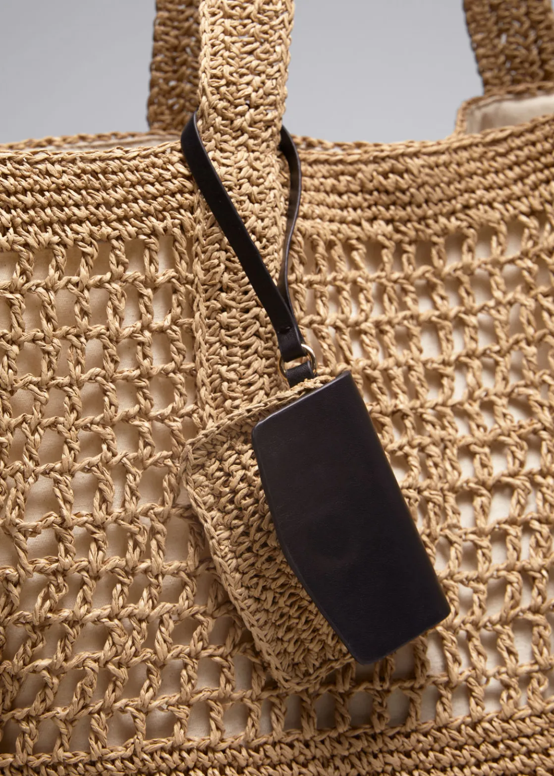 Large Crochet-Straw Tote