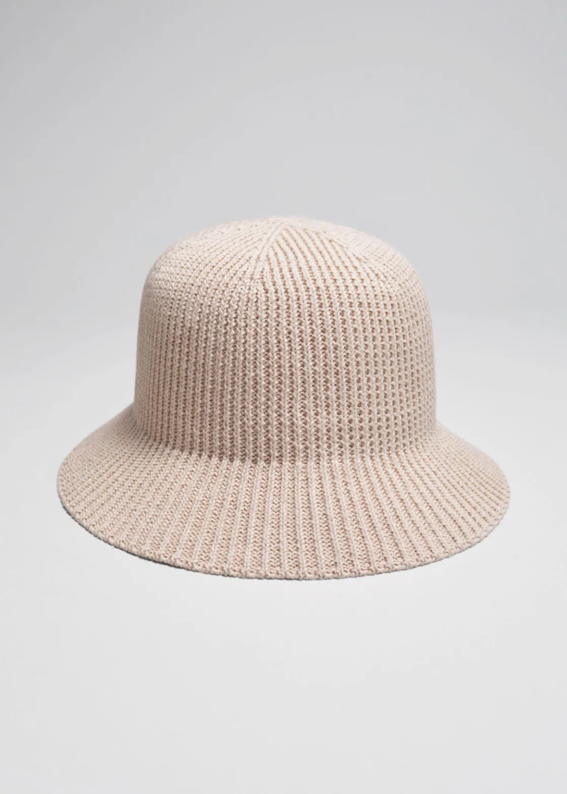 Rib Knitted Bucket Hat