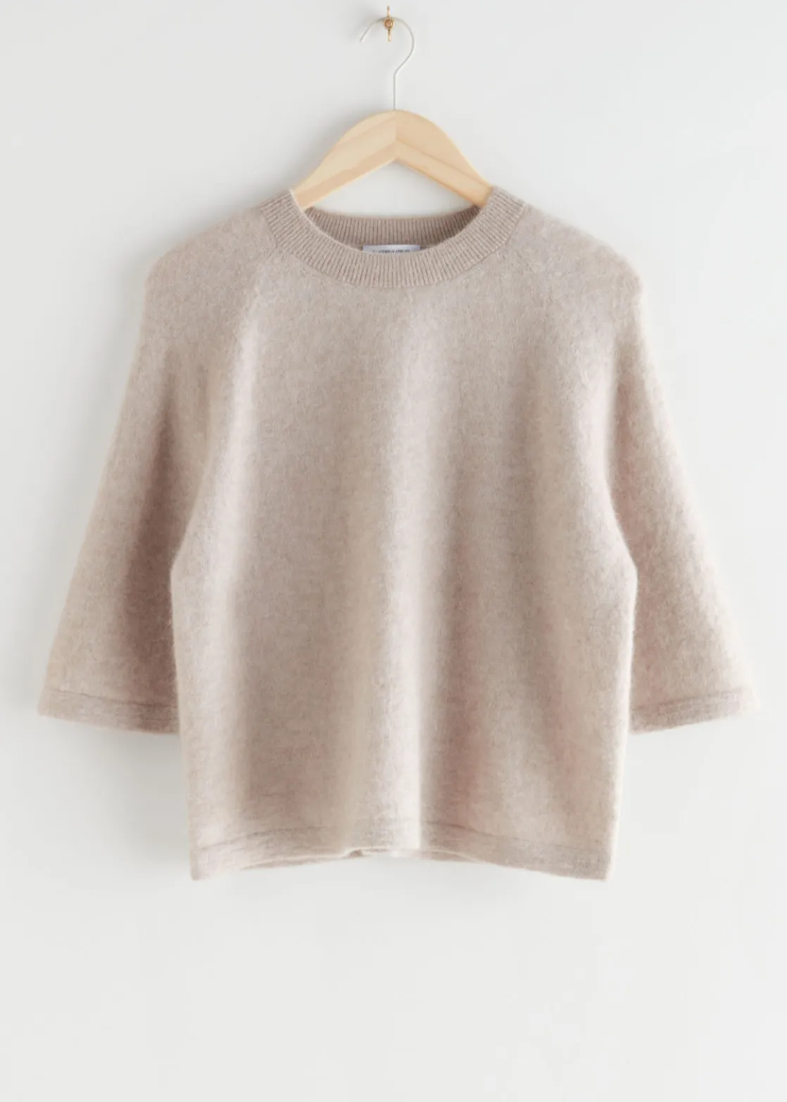 Boxy Alpaca Knit T-Shirt