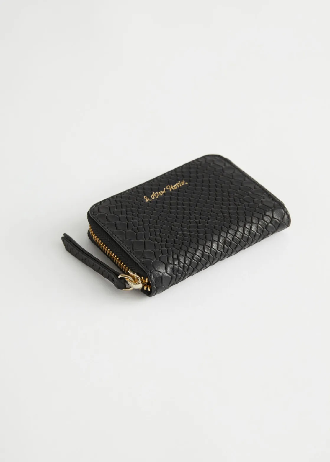 Snake Embossed Leather Wallet