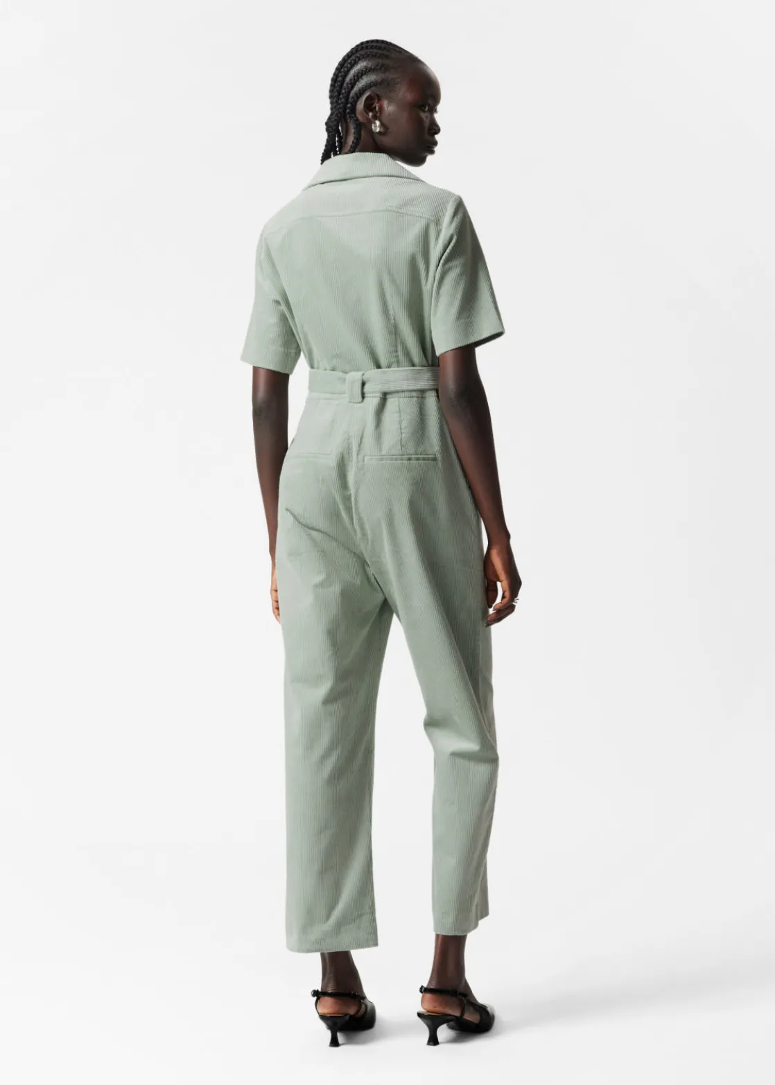 Belted Corduroy Jumpsuit