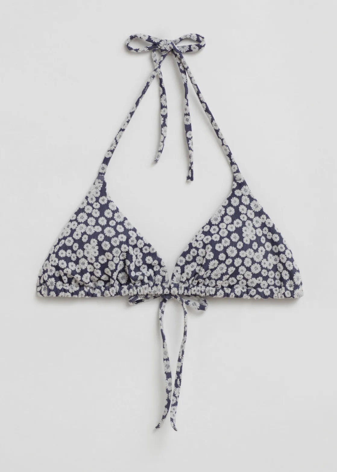 Textured Triangle Bikini Top