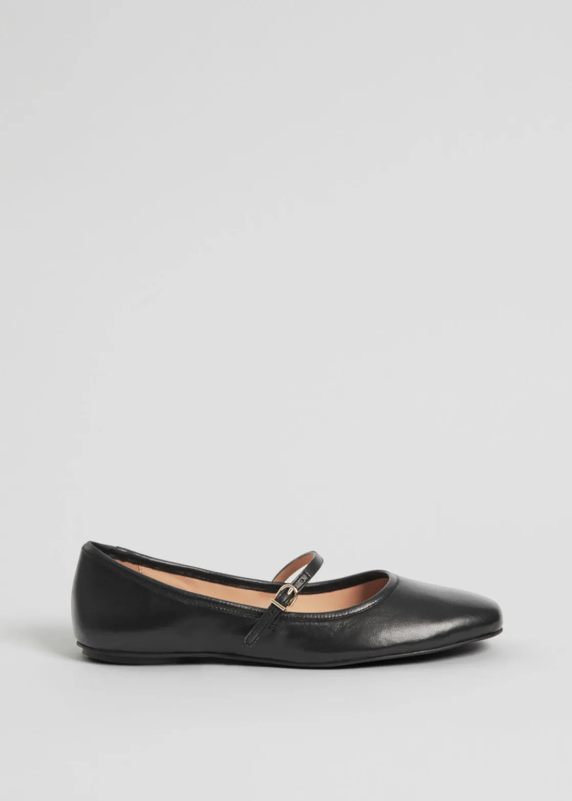 Mary Jane Leather Ballerina Flats