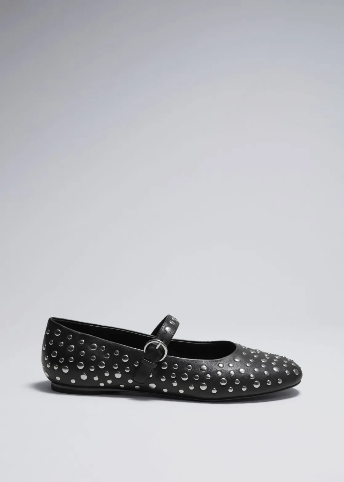 Studded Leather Ballet Flats