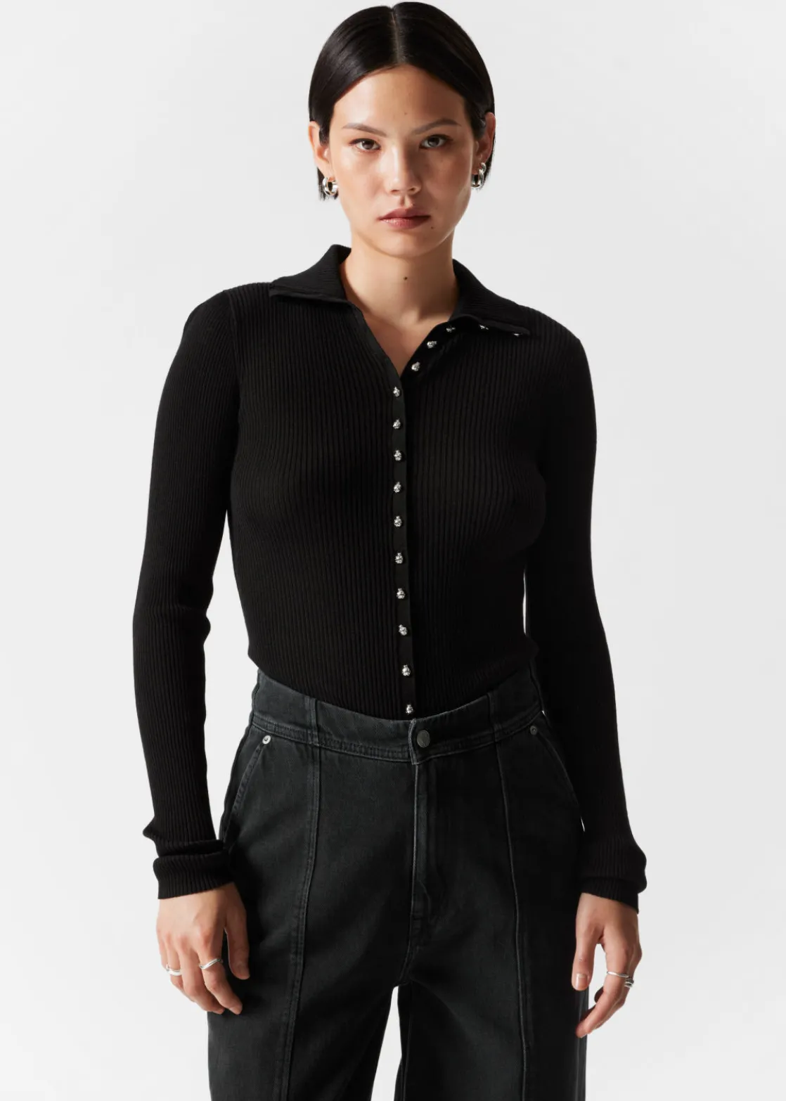 Merino-Blend Ladybug Cardigan