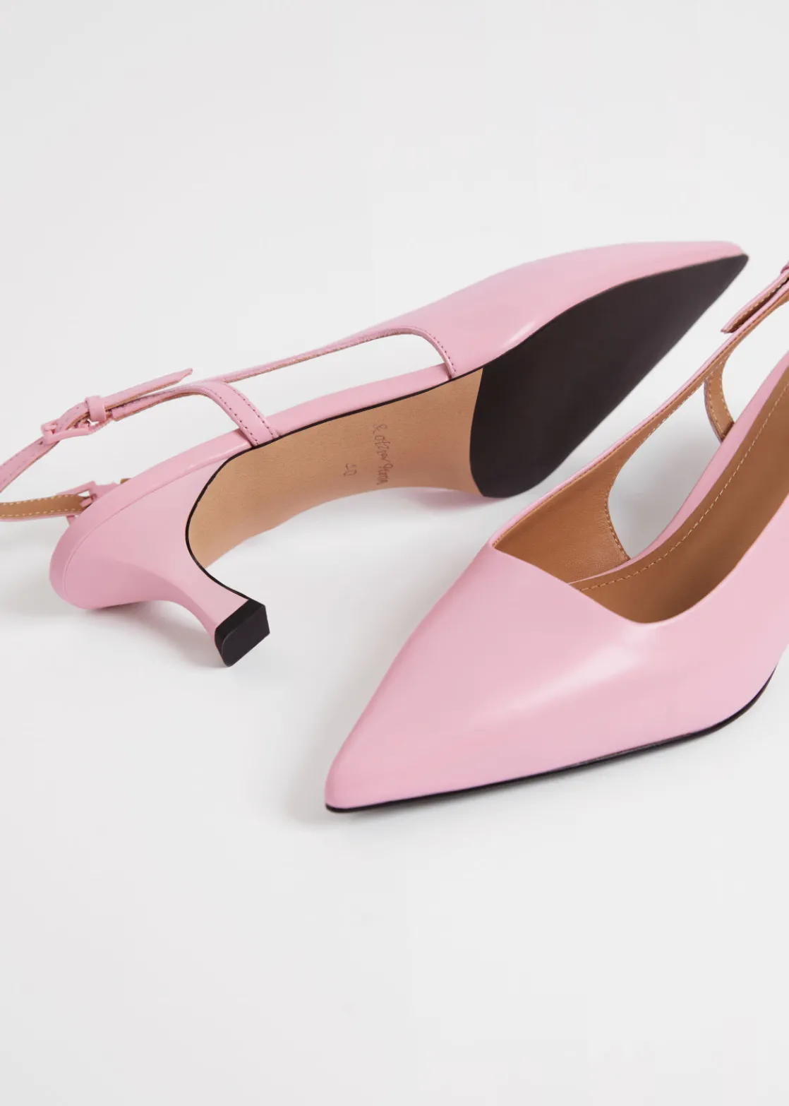 Slingback Leather Pumps
