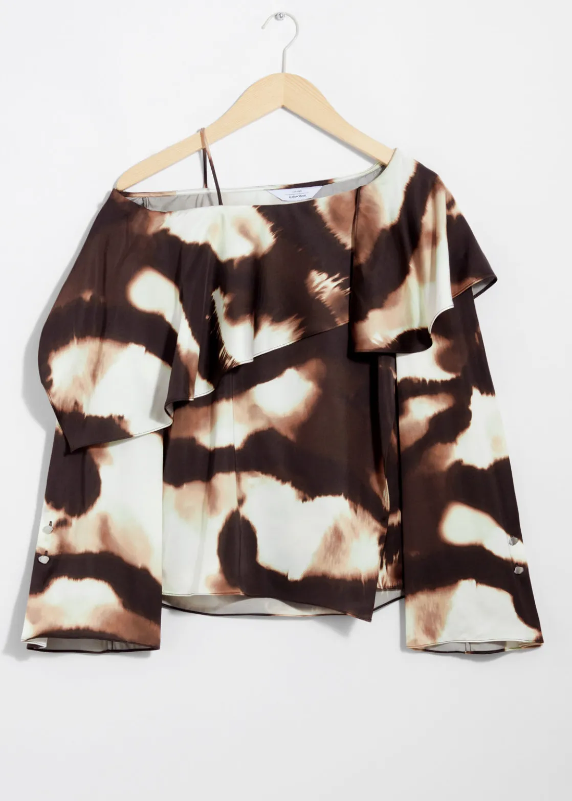 Asymmetric Satin Blouse