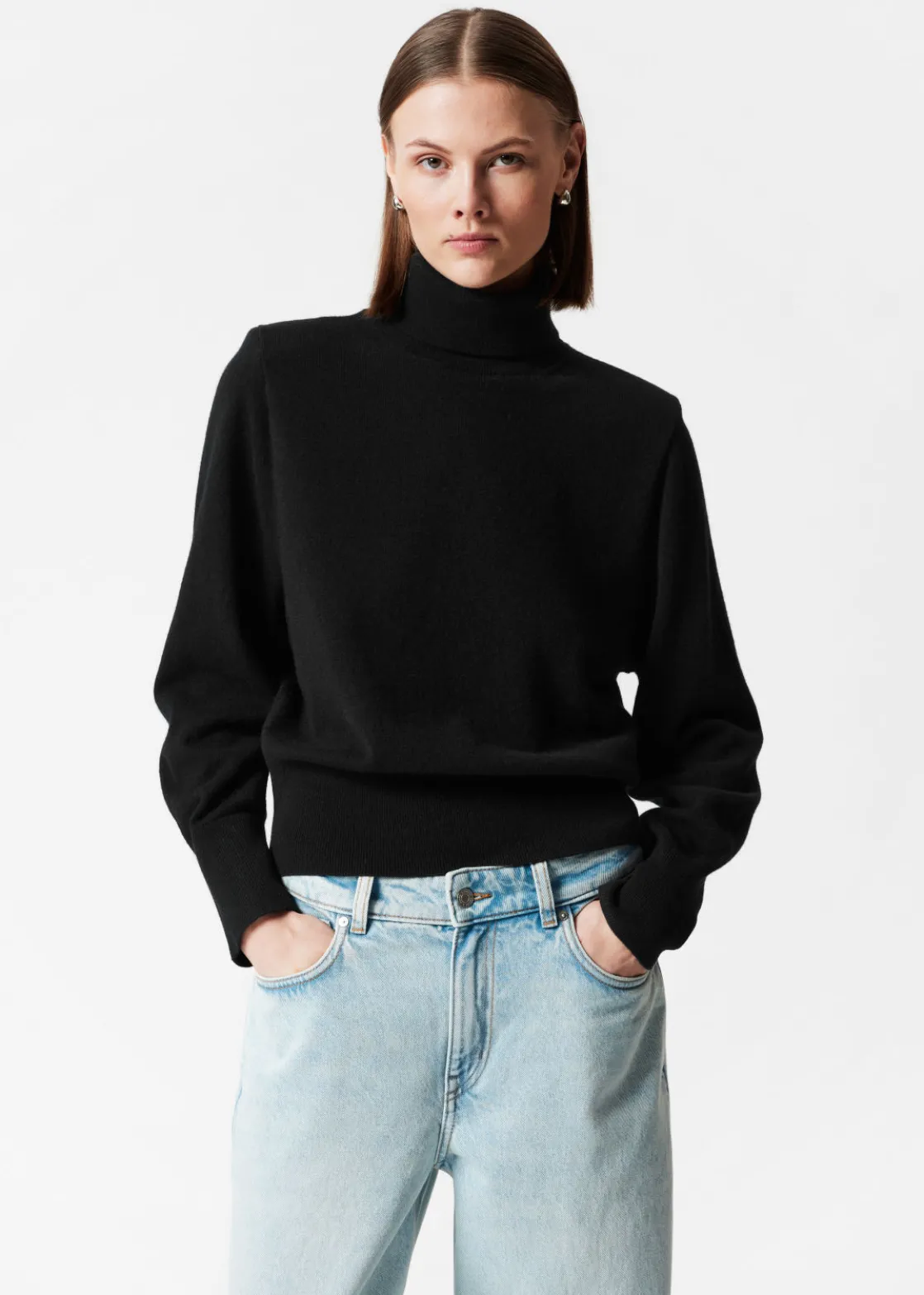 Merino Turtleneck Knit Sweater