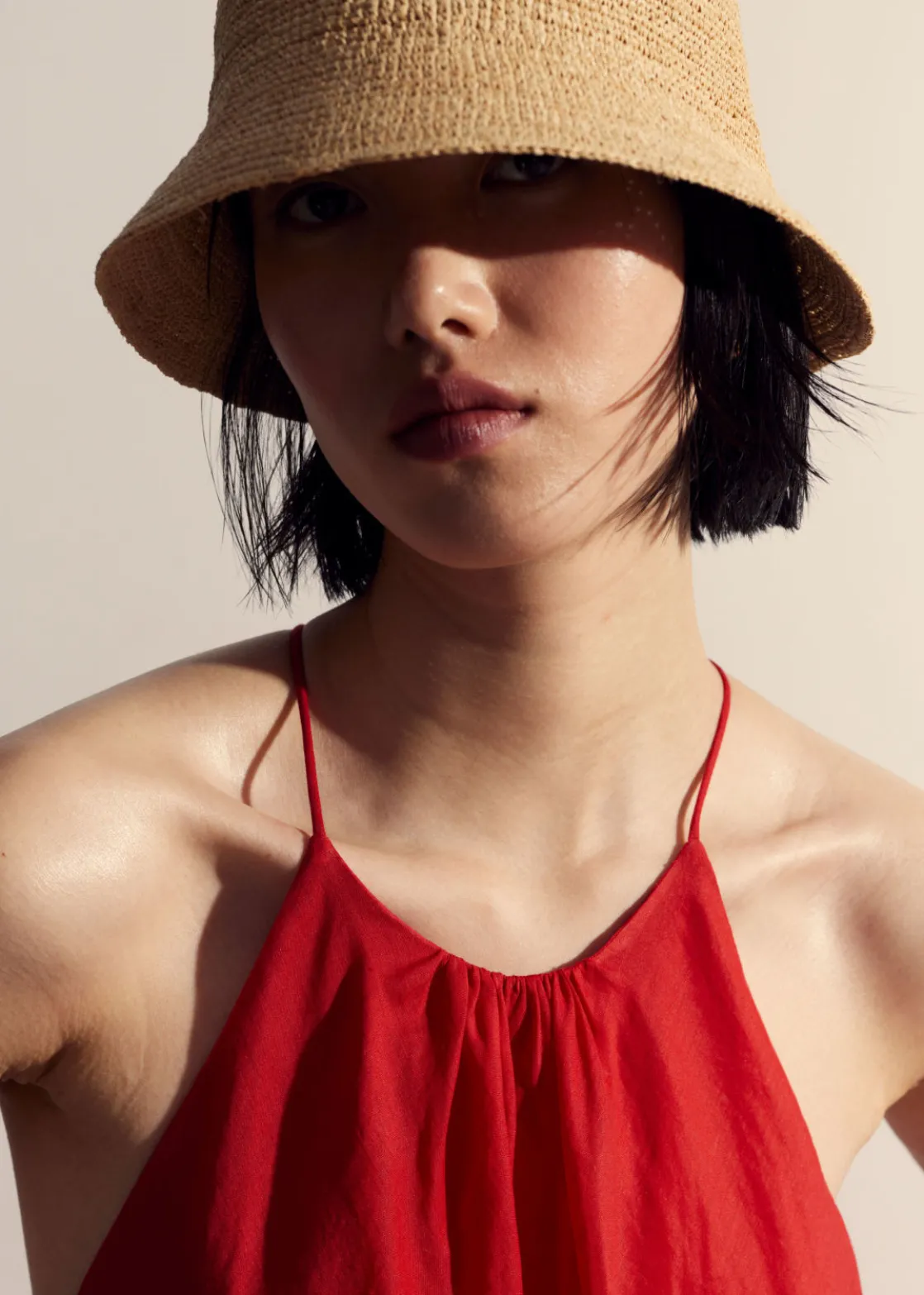Woven Raffia Bucket Hat