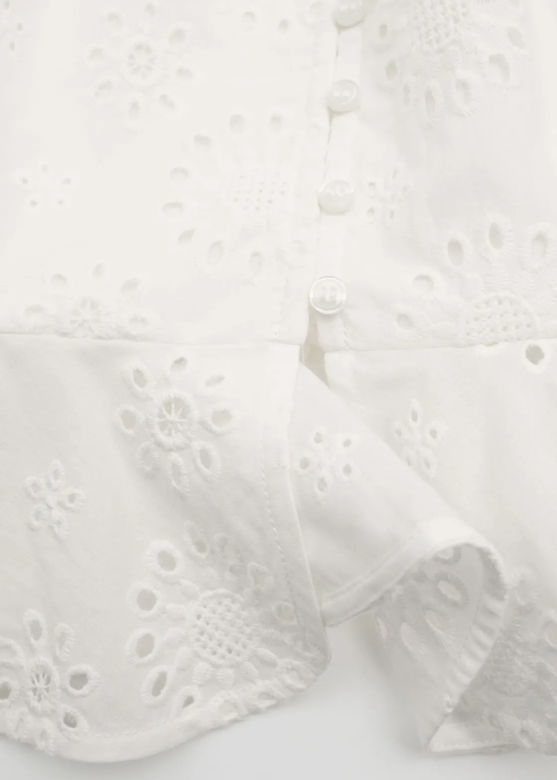 Broderie Anglaise Frilled Blouse