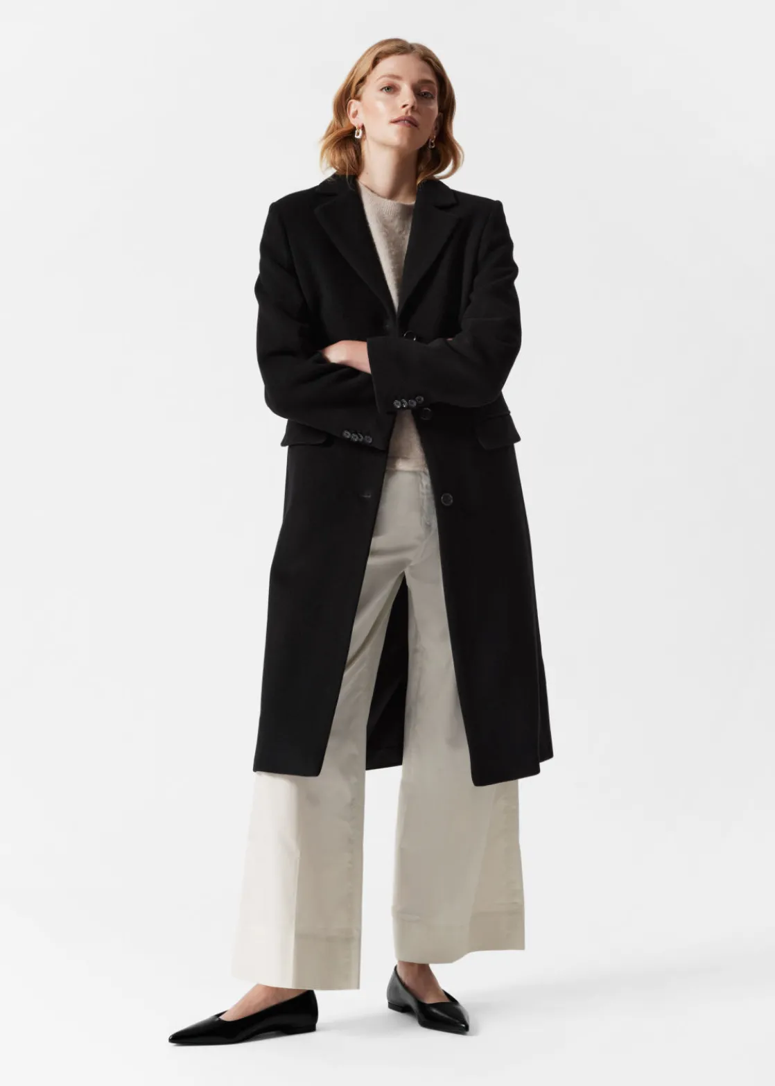 Single-Breasted Wool Coat