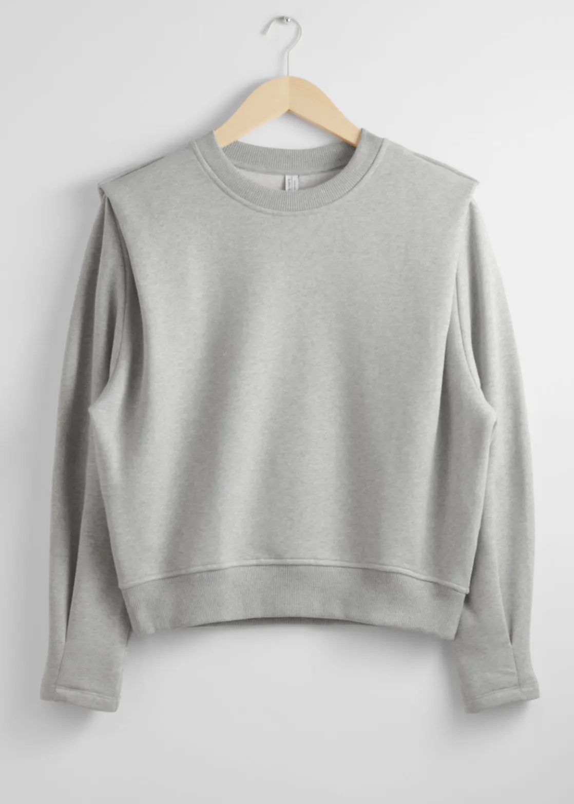 Fitted Pleated-Shoulder Sweatshirt
