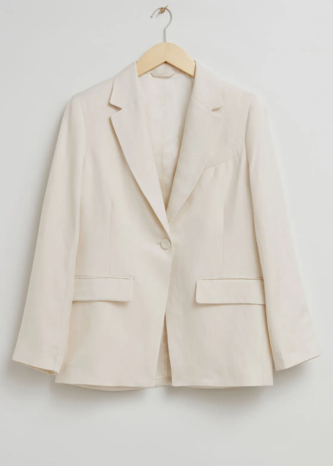 Relaxed Cut-Away Tailored Blazer