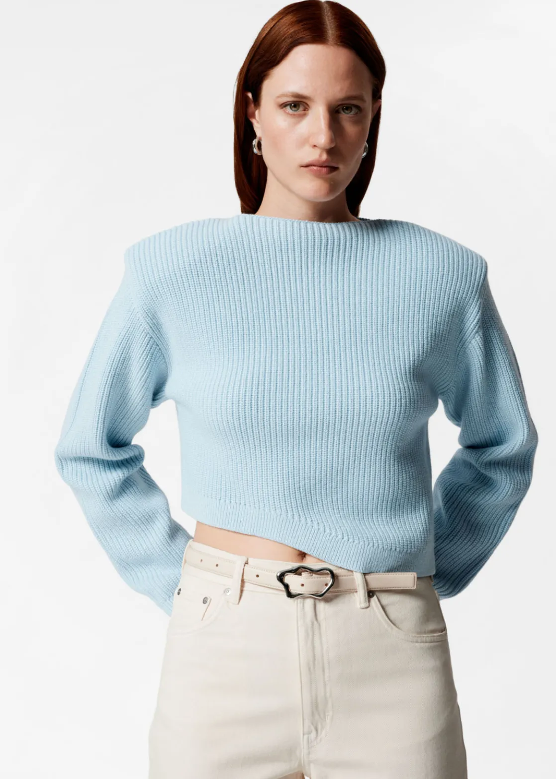 Asymmetric Rib-Knit Sweater