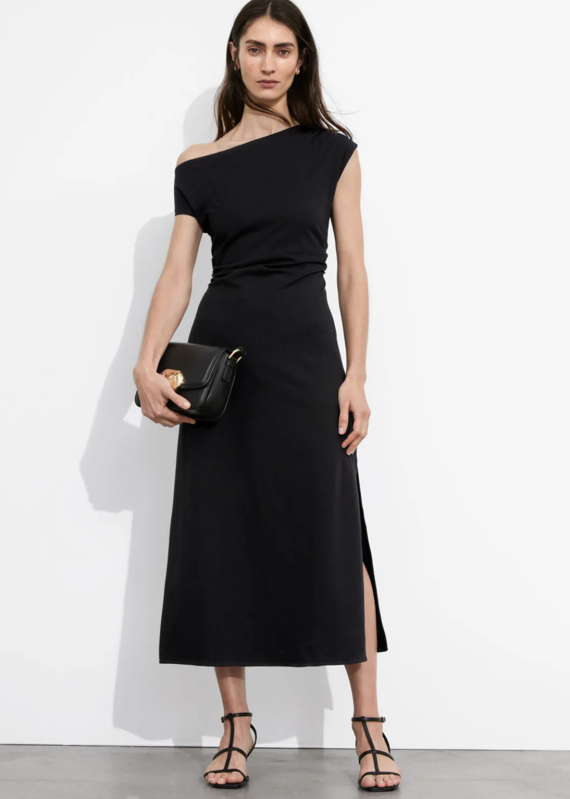 One-Shoulder Midi Dress