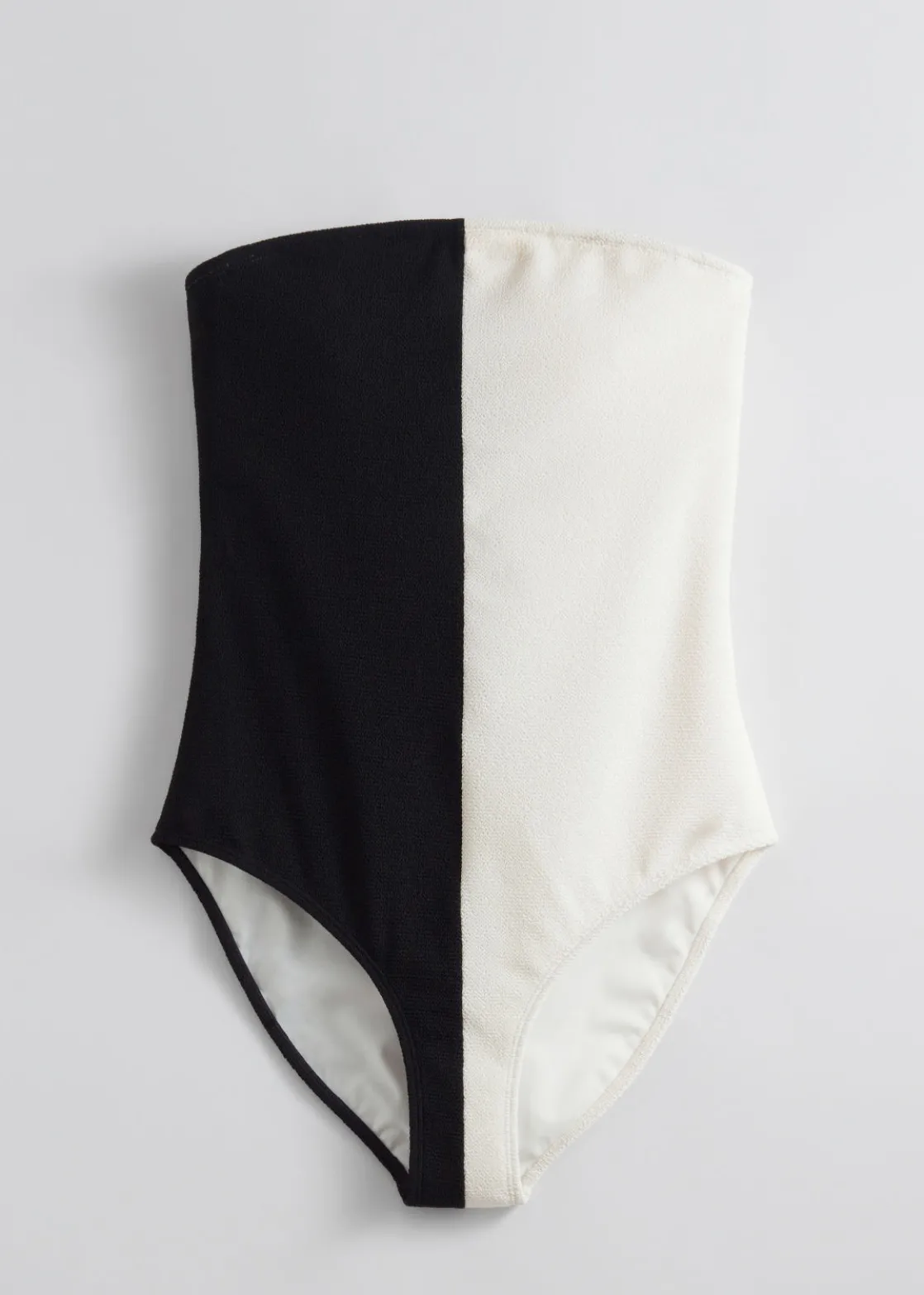 Two-Tone Bandeau Swimsuit