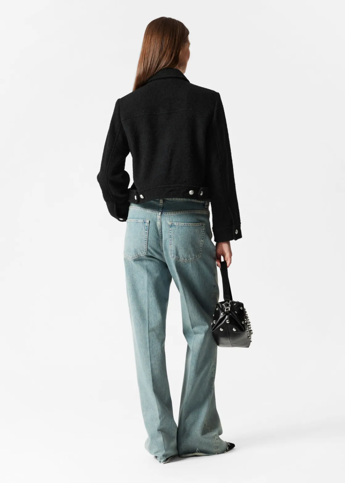 Buttoned Bouclé Jacket