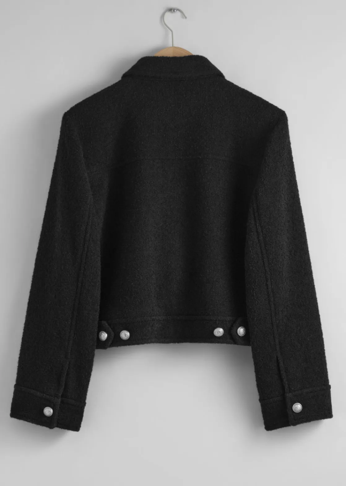 Buttoned Bouclé Jacket