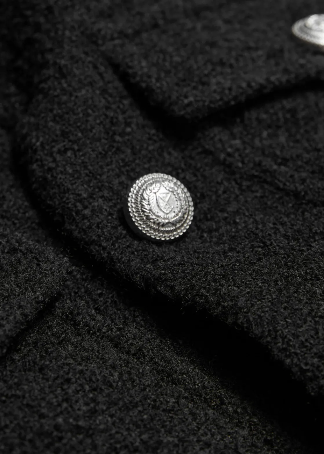Buttoned Bouclé Jacket