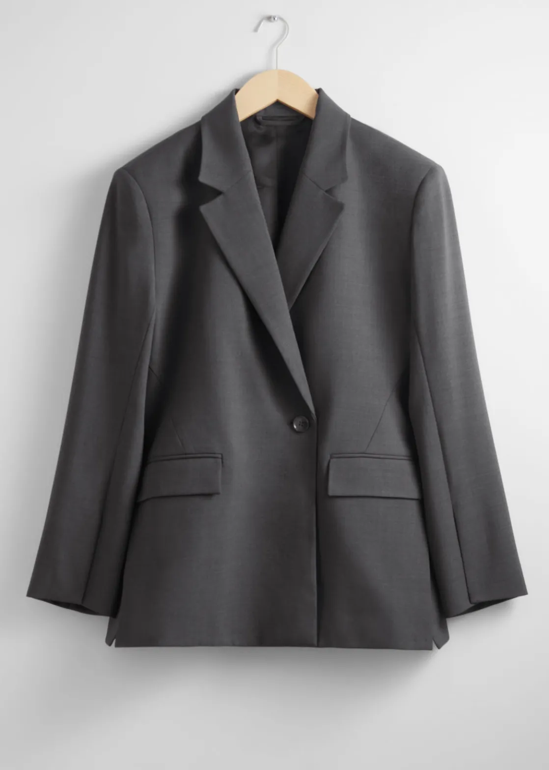 Tailored Wide-Shoulder Blazer