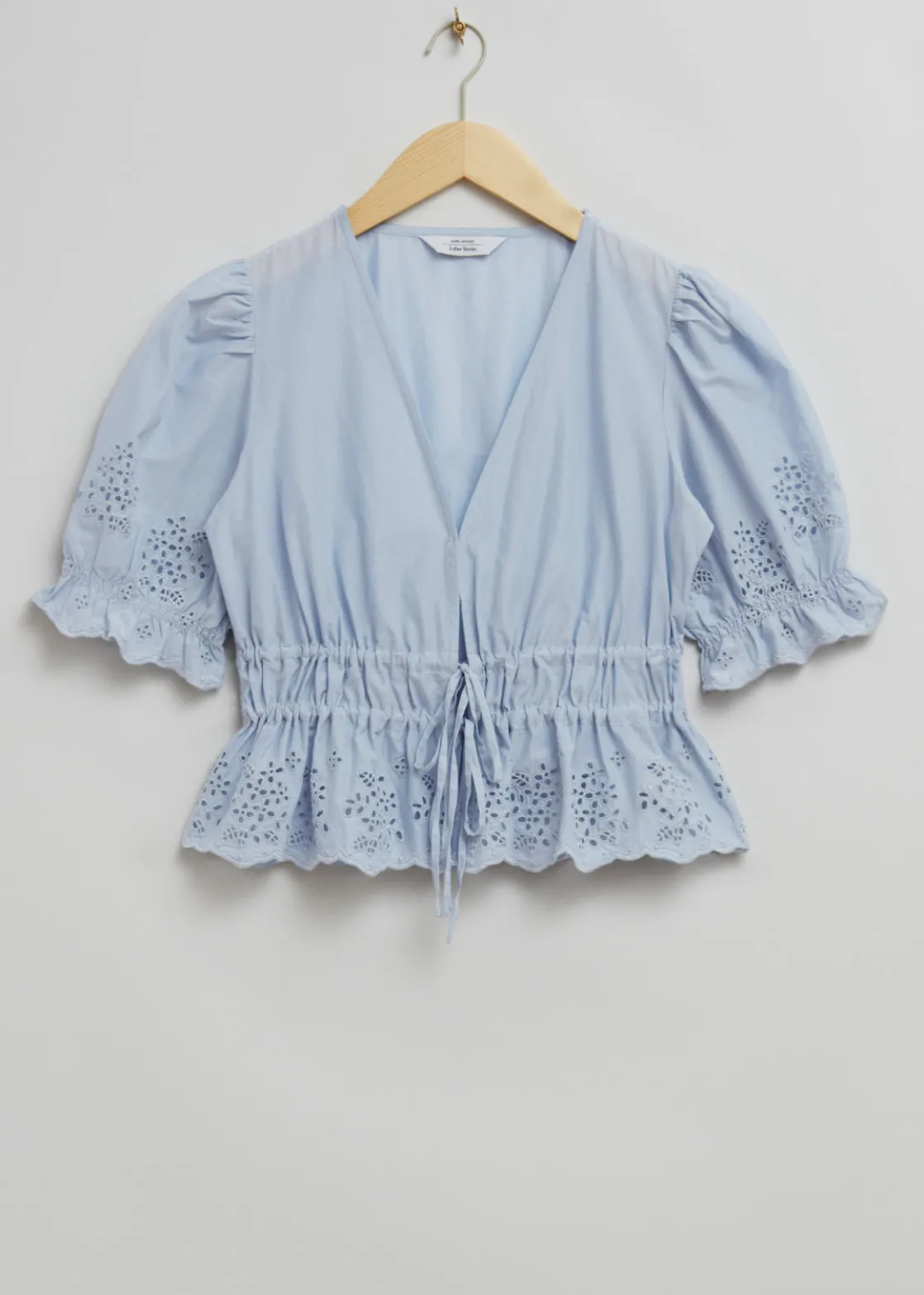 Broderie Anglaise Puff Sleeve Blouse