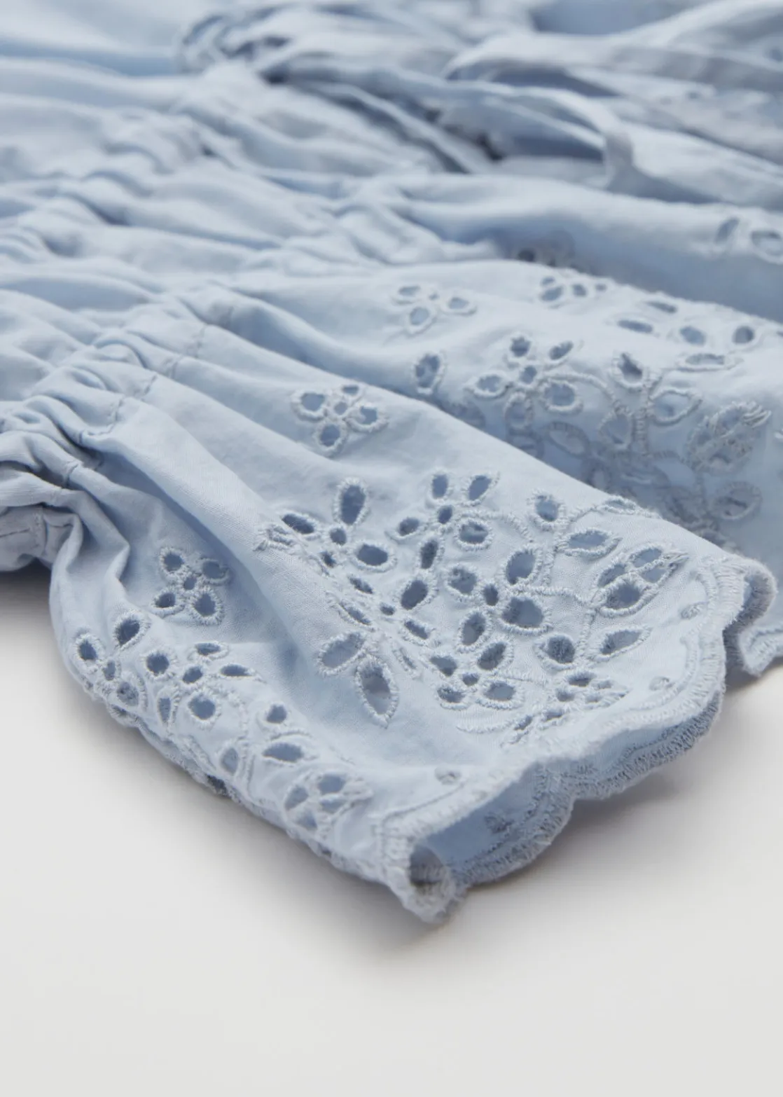 Broderie Anglaise Puff Sleeve Blouse