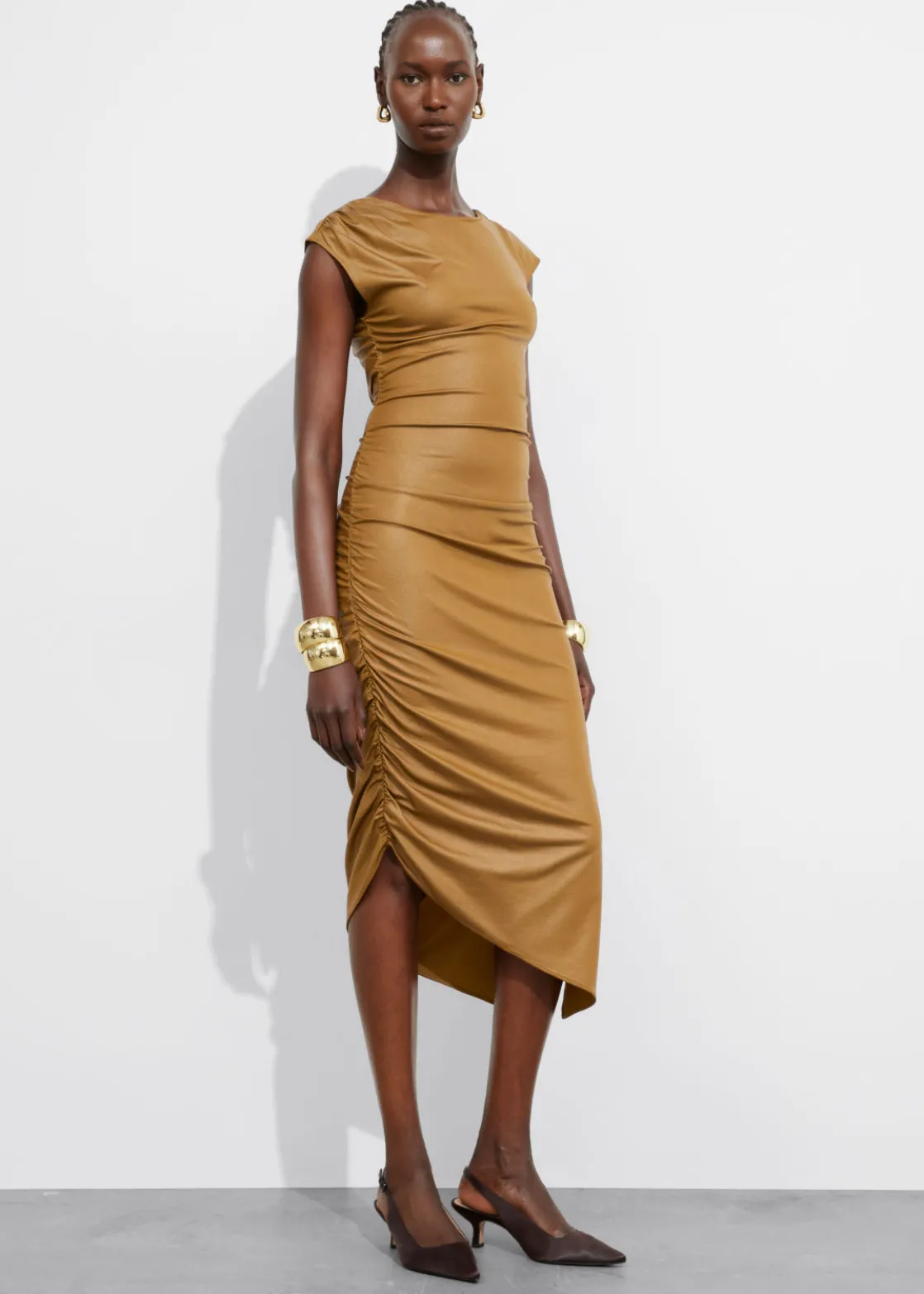 Draped Midi Dress