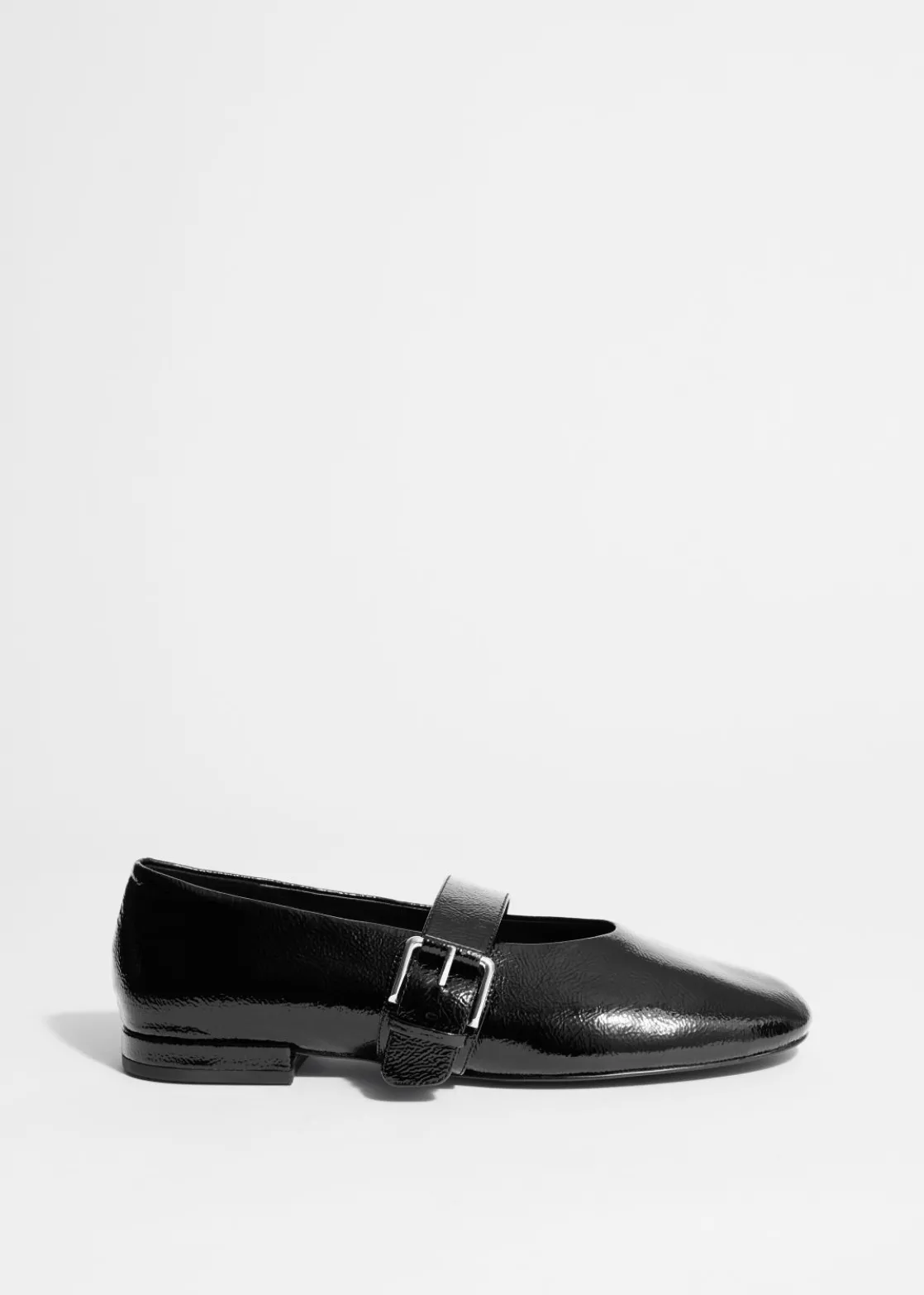 Buckled Leather Ballerinas