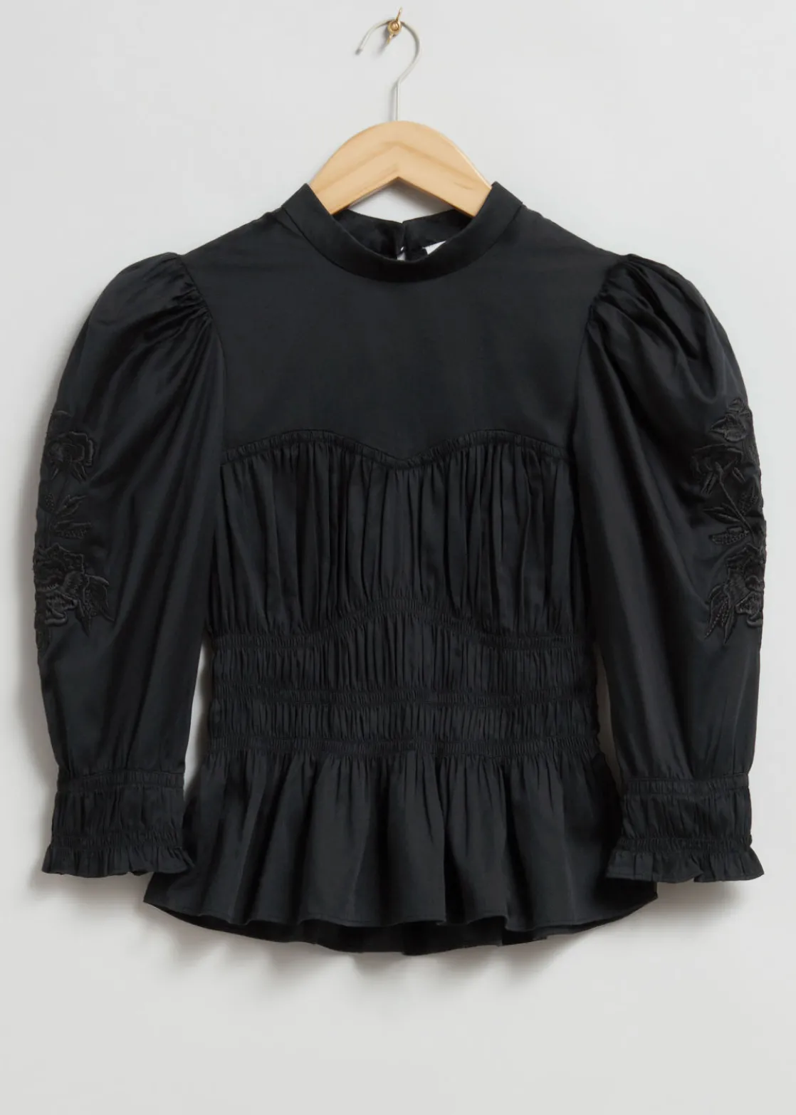 Puff Sleeve Peplum Blouse